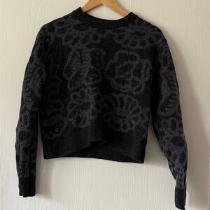 Marimekko Black Floral Women's Sweater S